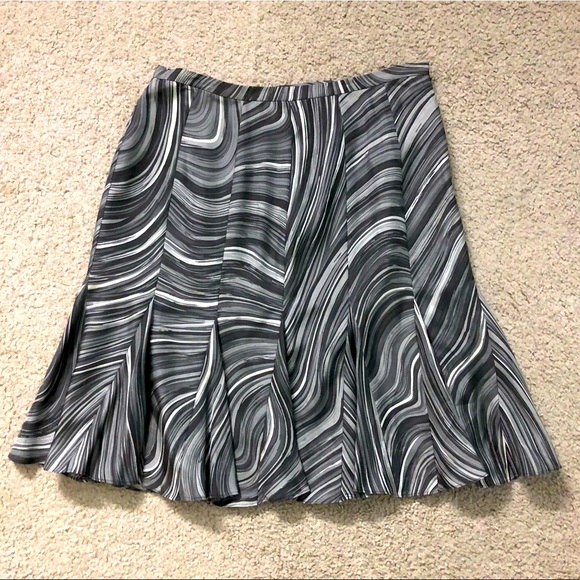 Calvin Klein Dresses & Skirts - Calvin Klein 100% Silk Skirt Sz 8 Pleated Watercolour party casual flared